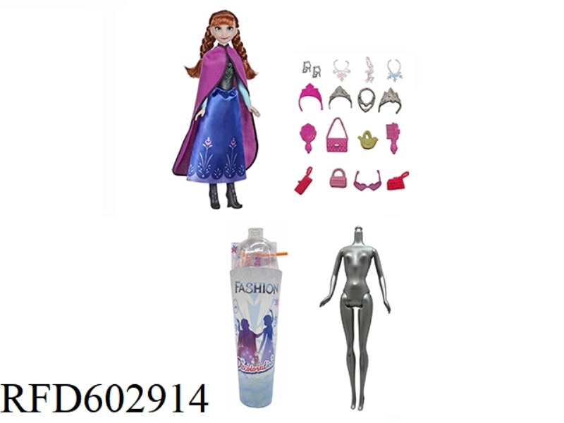 3RD-GENERATION SNOW PRINCESS SERIES WHITE DIAMOND 11.5-INCH REAL COLOR-CHANGING SOAKED SNOW PRINCESS