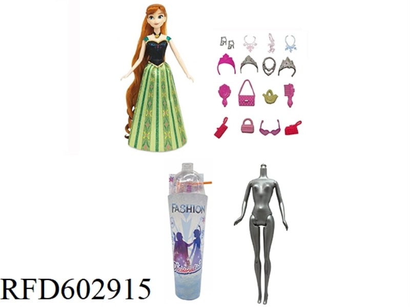 3RD-GENERATION SNOW PRINCESS SERIES WHITE DIAMOND 11.5-INCH REAL COLOR-CHANGING SOAKED SNOW PRINCESS