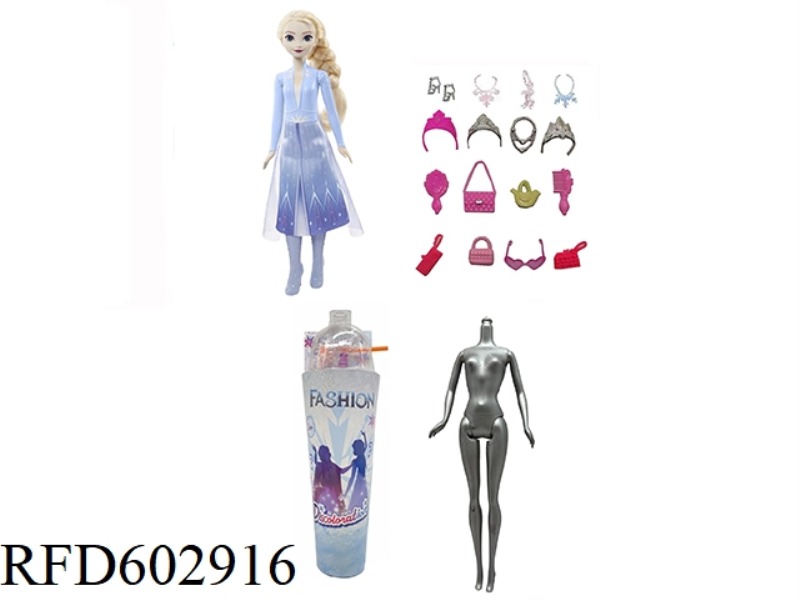 3RD-GENERATION SNOW PRINCESS SERIES WHITE DIAMOND 11.5-INCH REAL COLOR-CHANGING SOAKED SNOW PRINCESS