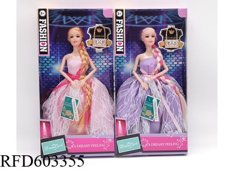 11.5-INCH 9-JOINT LONG BRAID FASHION BARBIE