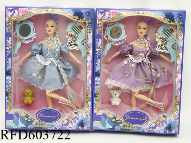11-INCH REAL 11-JOINT LOLITA DRESS BARBIE+MIRROR COMB+BEAR