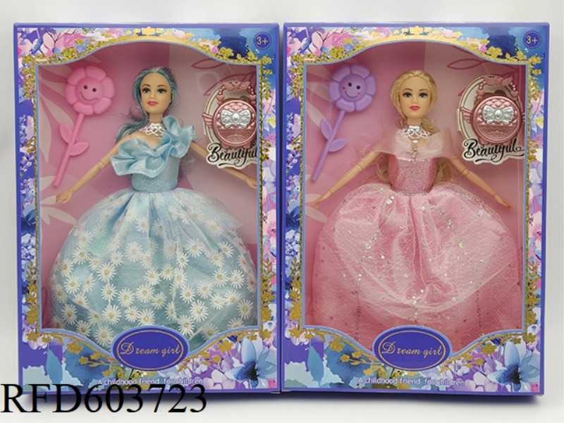 11-INCH FULL-LENGTH 9-JOINT DRESS BARBIE+ACCESSORIES