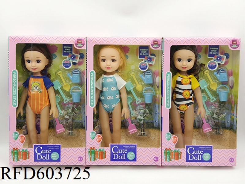 14-INCH ENGLISH MUSIC IC SWIMSUIT FAT BOY+BEACH ACCESSORIES