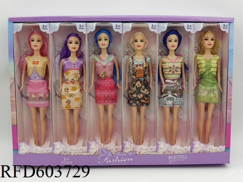 11 INCH FASHION BARBIE 6PCS