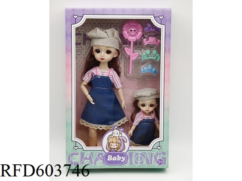 12-INCH ARTICULATED LORI DOLL +6-INCH DOLL PARENT-CHILD OUTFIT+ACCESSORIES