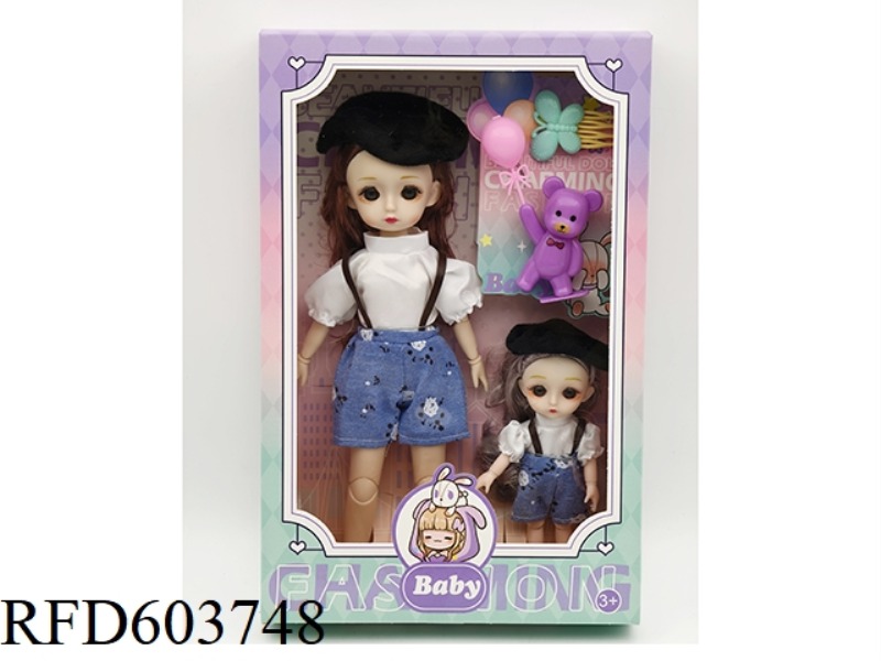 12-INCH ARTICULATED LORI DOLL +6-INCH DOLL PARENT-CHILD OUTFIT+ACCESSORIES