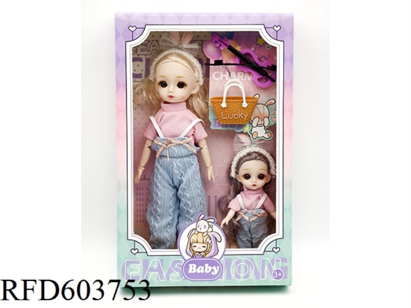 12-INCH ARTICULATED LORI DOLL +6-INCH DOLL PARENT-CHILD OUTFIT+ACCESSORIES