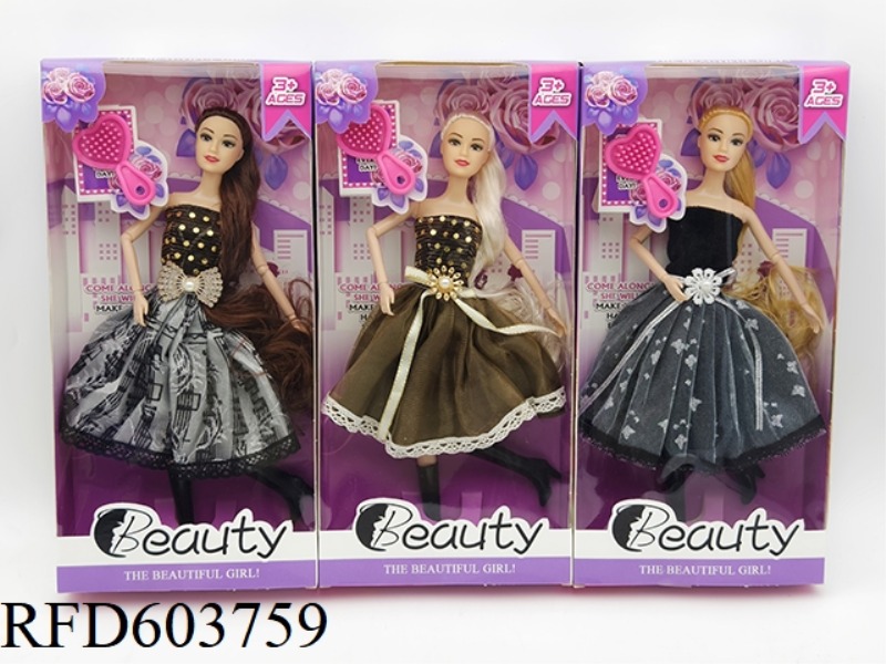 11-INCH FULL-LENGTH 11-JOINT DRESS BARBIE+COMB