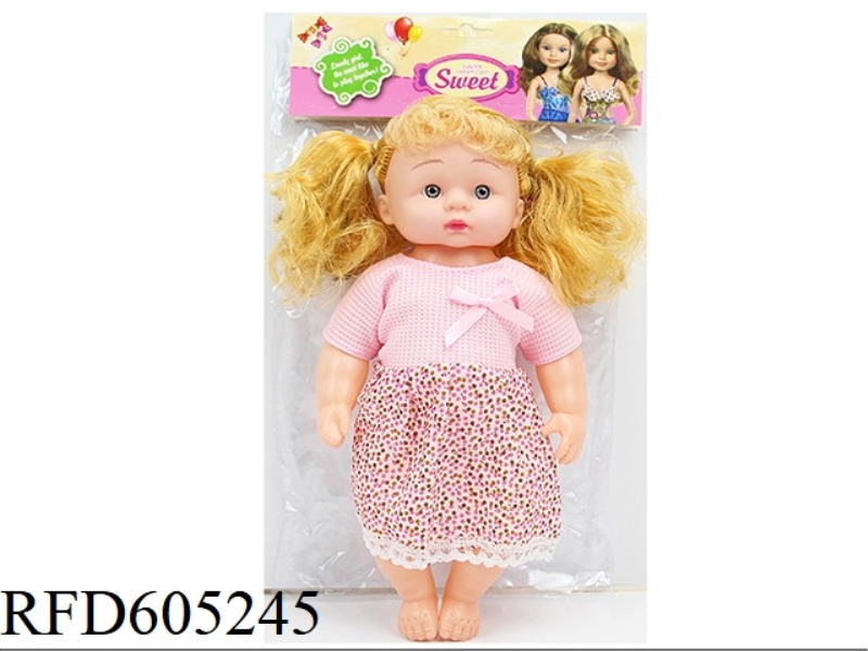 12-INCH 26 CM 5-JOINT 3D REAL EYE, EMPTY BODY, BENT FOOT, FEMALE FAT CHILD DOLL+FOUR-TONE IC
