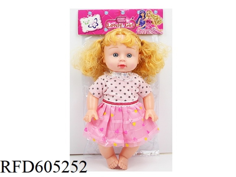 14-INCH 29 CM 5-JOINT 3D REAL EYE, EMPTY BODY, BENT FOOT, FEMALE FAT CHILD DOLL+FOUR-TONE IC