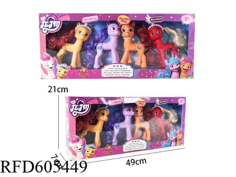 188 FAIRY CUTE HORSE BIG 4 PIECES (WITHOUT WINGS) + NECKLACE 2+ BEAD RING 2