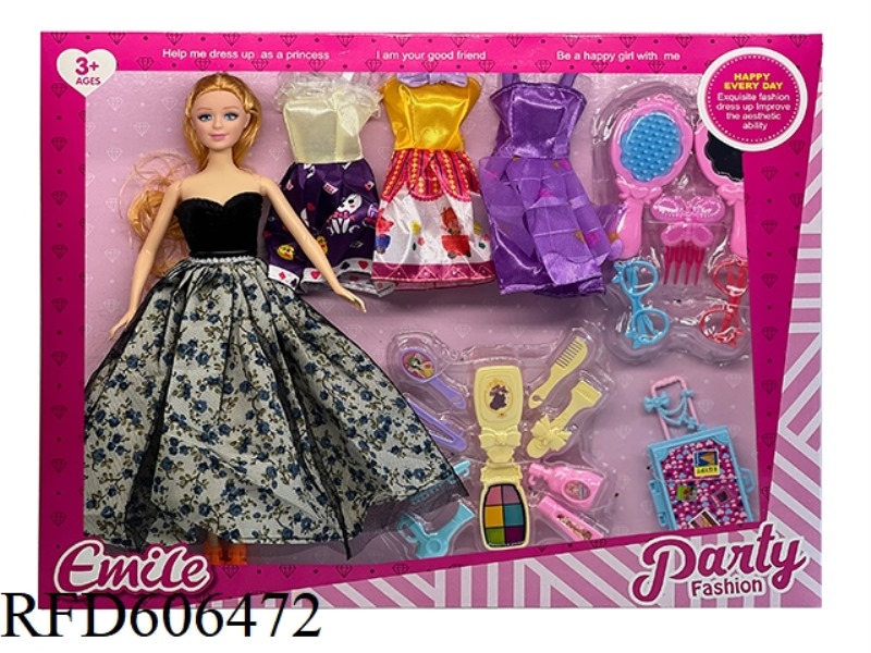 11.5 INCH DOLL FASHION DRESS 3 SETS OF CLOTHES+ACCESSORIES