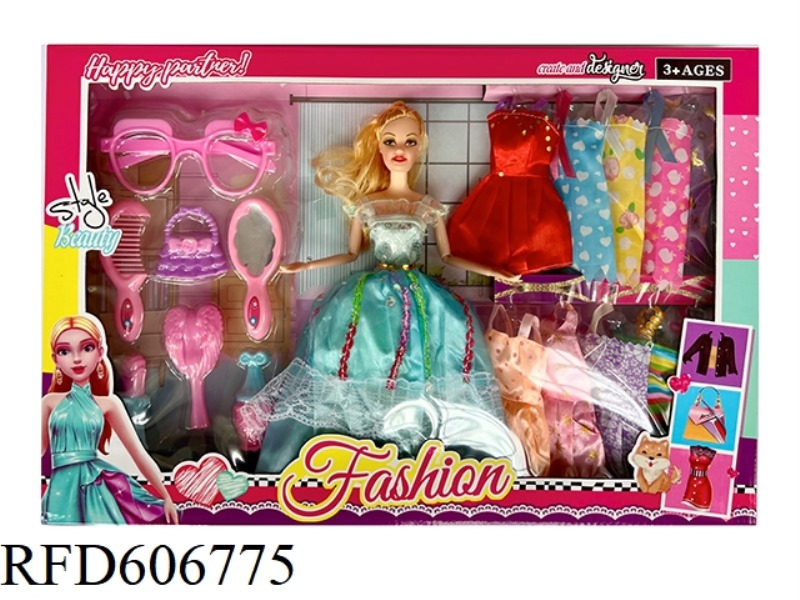 11.5-INCH 9-JOINT BARBIE SUIT WITH COSTUMES