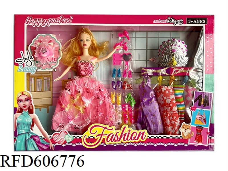 11.5 INCH 6-JOINT BARBIE DOLL SUIT WITH COSTUMES