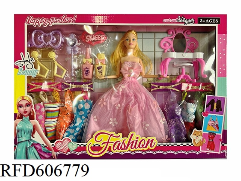 11.5-INCH 9-JOINT BARBIE SUIT WITH COSTUMES