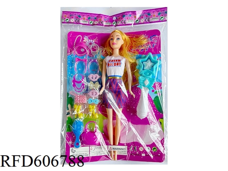 11.5 INCH BARBIE DOLL WITH MAGIC WAND JEWELRY SET