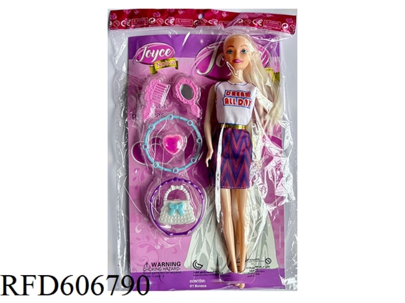 11.5 INCH BARBIE DOLL WITH COMB MIRROR BAG SET