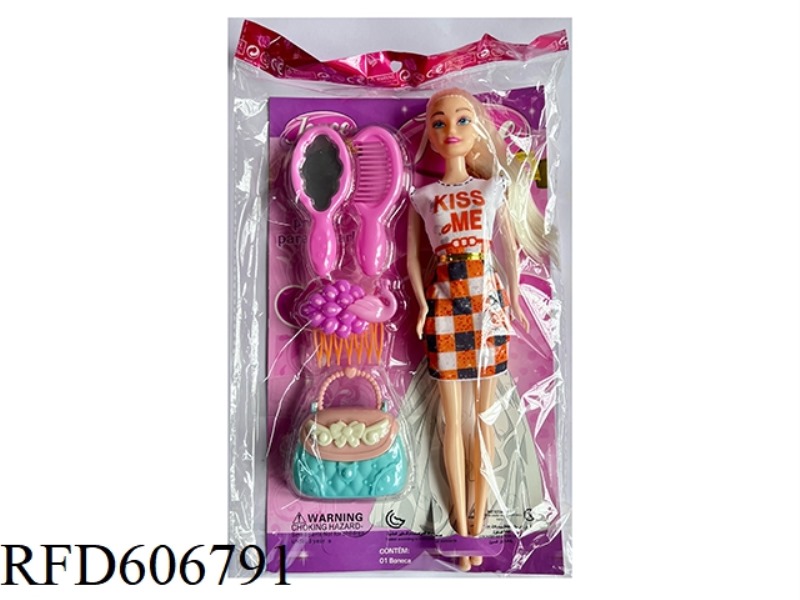 11.5 INCH BARBIE DOLL WITH PEACOCK BAG SET