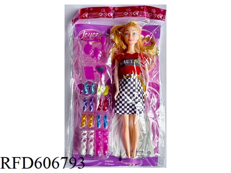11.5 INCH BARBIE DOLL WITH TOILETRIES AND SHOES SET
