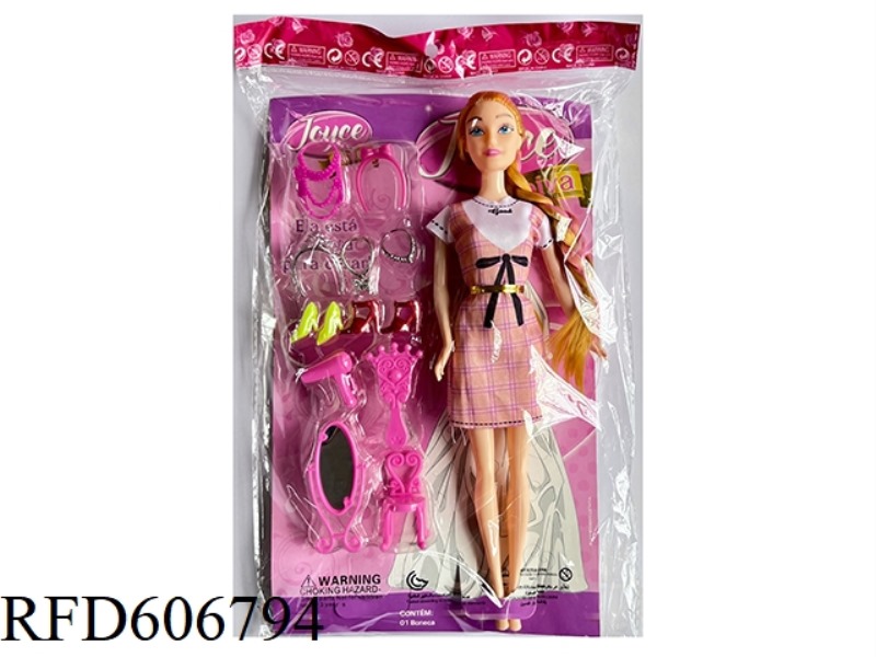 11.5 INCH BARBIE DOLL WITH JEWELRY SET