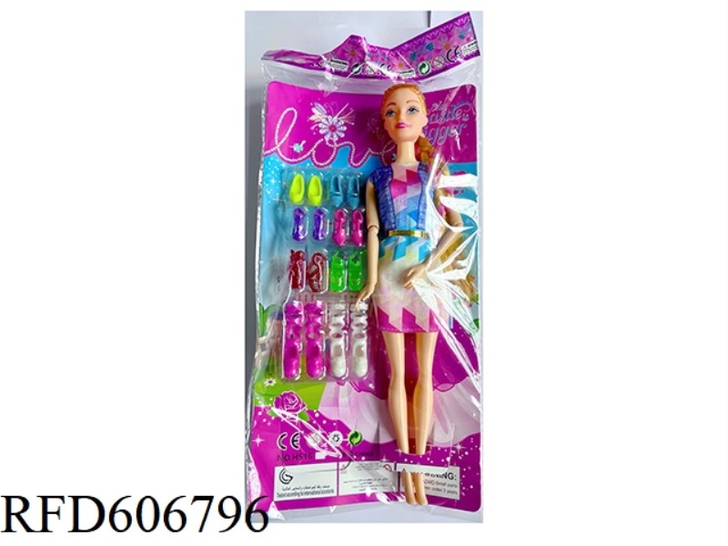11.5 INCH BARBIE DOLL WITH SHOES SET