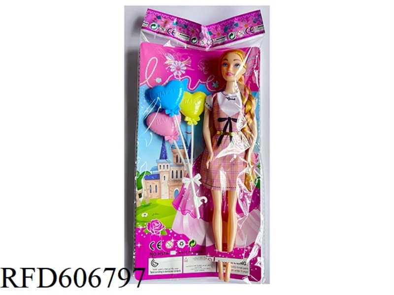 11.5 INCH BARBIE DOLL WITH BALLOON