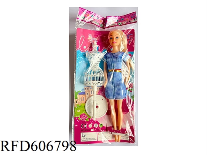 11.5 INCH BARBIE DOLL WITH MODEL SHELF