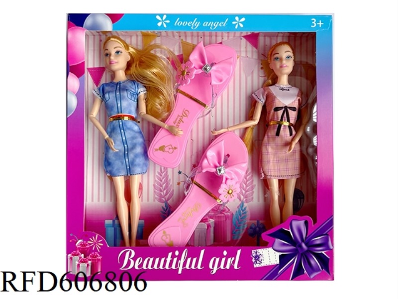 11.5 INCH 9-JOINT BARBIE DOLL DOUBLE SUIT WITH HIGH HEELS WITH FLASHING LIGHTS
