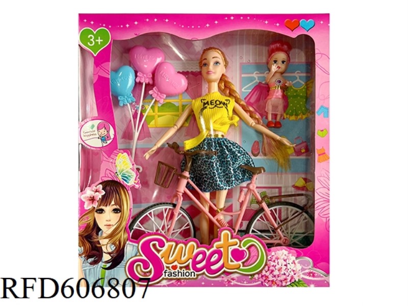 11.5-INCH 9-JOINT BARBIE BIKE SET