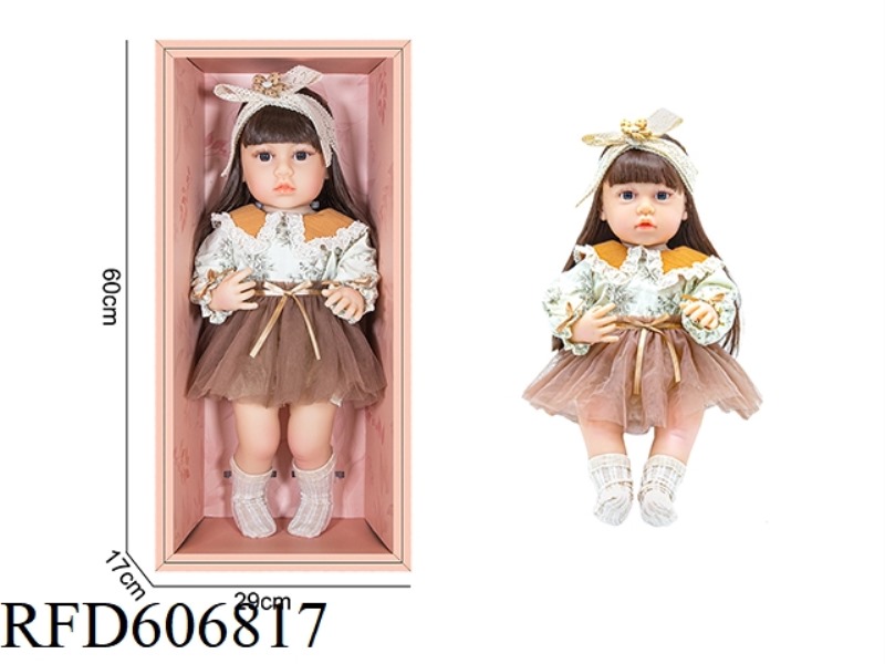 22-INCH NEWBORN SIMULATION DOLL WITH 6-WAY GRAVITY INDUCTION AND MAGNETIC SUCTION NIPPLE (EXCLUDING