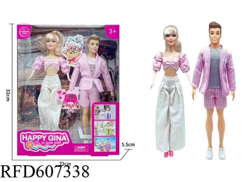 11.5 INCH PINK BOY AND GIRL