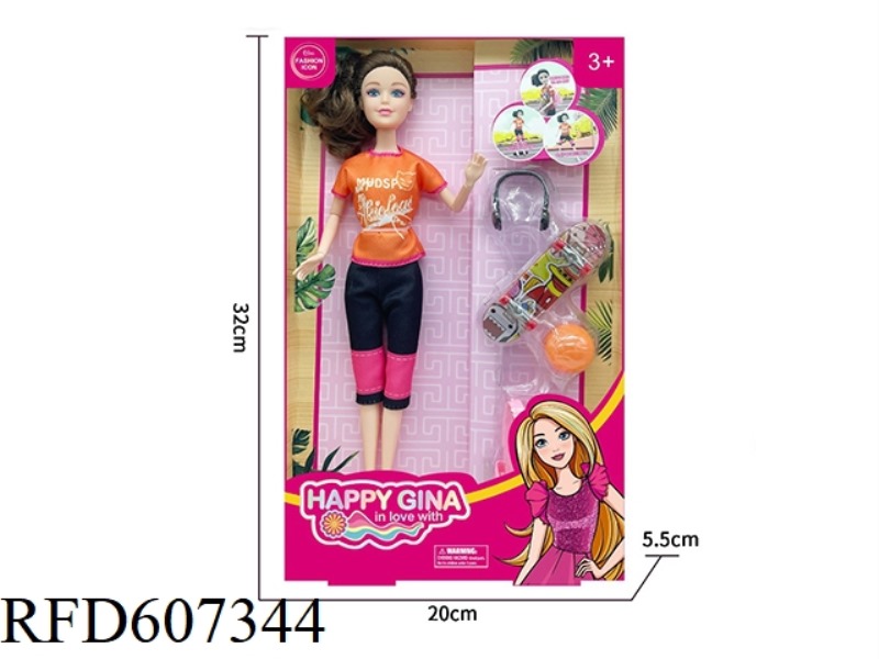 11.5 INCH SKATEBOARD GIRL
