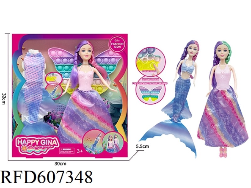 11.5 INCH RODENT CONTROL FLOWER FAIRY GIRL MERMAID DRESSING