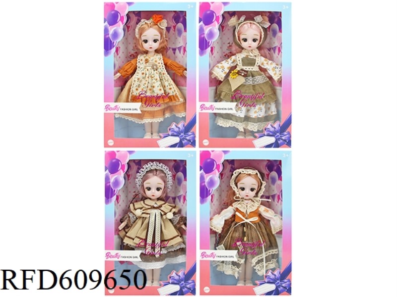 12 INCH 30CM 21 JOINTS REAL 3D REAL EYE LOLITA DOLL+HAIR ACCESSORIES