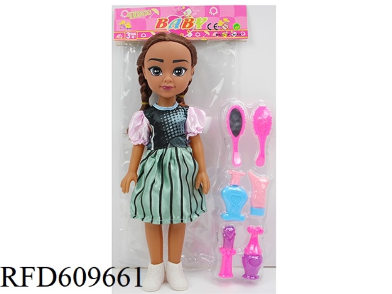 14 INCH 34 CM 5 JOINTS EMPTY RIGHT-ANGLE COLOR PRINTING EYE FEMALE BLACK FAT CHILD DOLL+PLASTIC PART