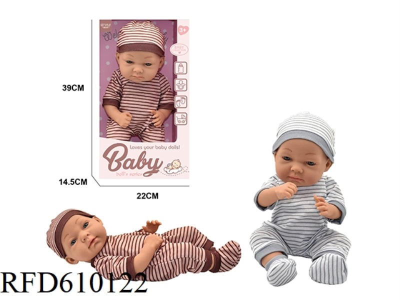 16-INCH REBORN DOLL (STRIPED SUIT)