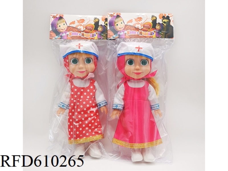 10 INCH EMPTY MARTHA DOLL WITH MUSIC IC+ DOCTOR HAT