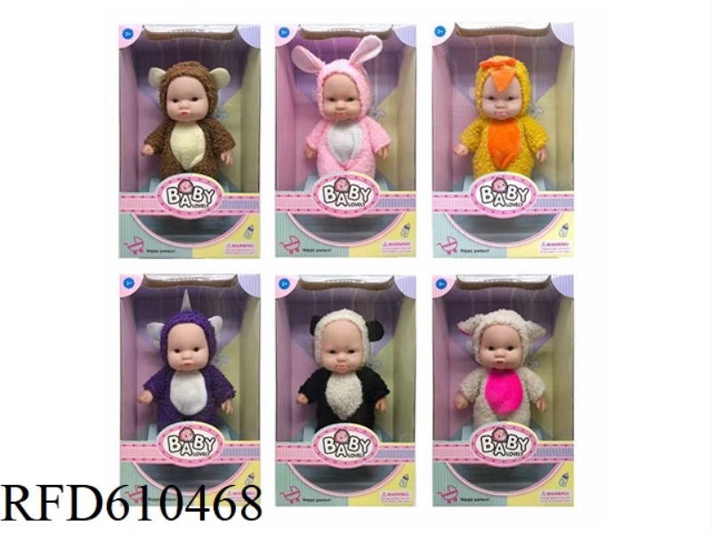 10-INCH VINYL 6 EXPRESSION BABY WITH TEARS FUNCTION WITH IC FOUR TONES 2 PACK 6 MIXED.