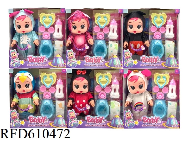 10-INCH VINYL 6 MICKEY SERIES CRYING DOLLS WITH TEARS FUNCTION WITH IC FOUR-TONE 6 MIXED.
