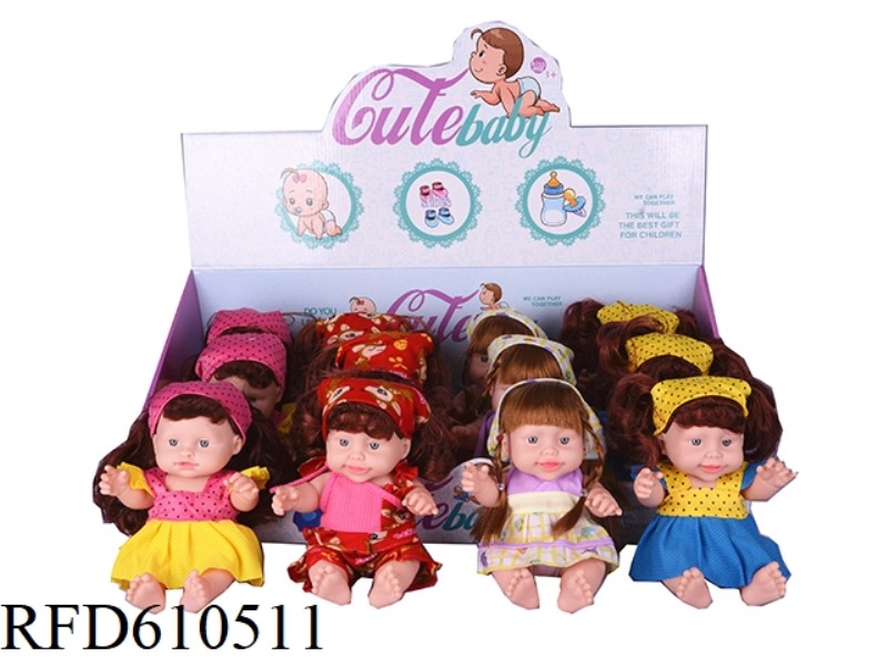14 INCH VINYL EXPRESSION FEMALE DOLL FOUR MIXED IN 12PCS