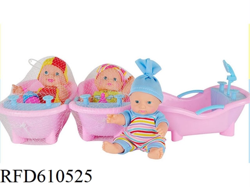 3 6-INCH VINYL EXPRESSION DOLLS WITH BATH BOTTLES