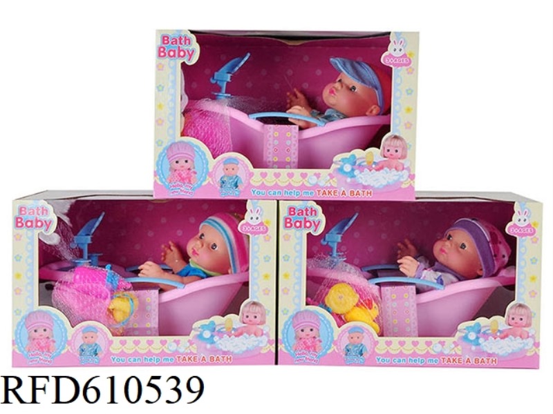 3 10-INCH VINYL DOLLS WITH NON-FUNCTIONAL BATHS