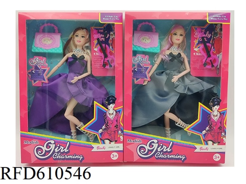 HIGH-END 11.5-INCH REAL 11-JOINT WEDDING BARBIE BAG GUITAR PLASTIC ACCESSORIES