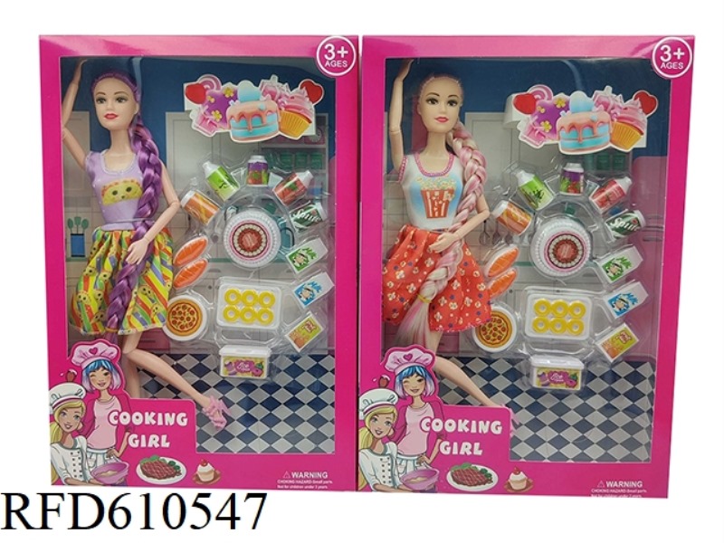 HIGH-END 11.5-INCH REAL 11-JOINT FASHION BARBIE WITH ICE CREAM ACCESSORIES BLISTER