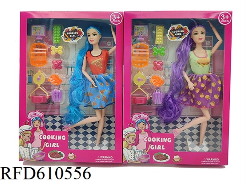HIGH-END 11.5-INCH REAL 11-JOINT FASHION BARBIE WITH SHOPPING ACCESSORIES BLISTER