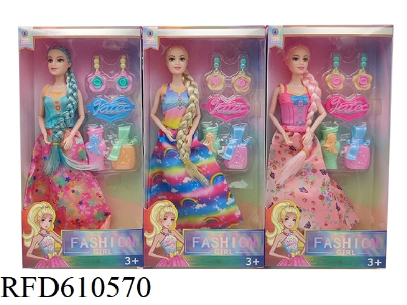 HIGH-END 11.5-INCH REAL 9-JOINT WEDDING BARBIE WITH PLASTIC PARTS 3 MIXED.