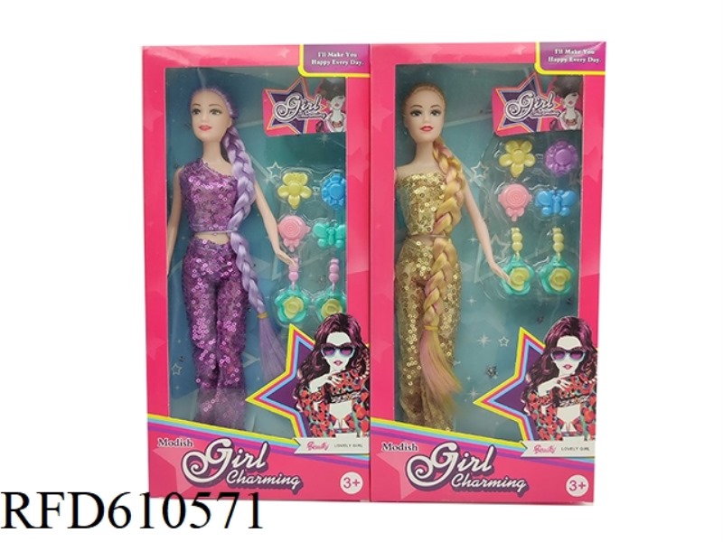 HIGH-END 11.5-INCH REAL HAND FASHION BARBIE WITH PLASTIC PARTS 2 MIXED.