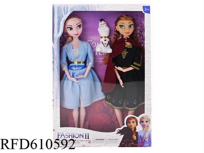 11.5-INCH 12-JOINT SOLID ICE AND SNOW BARBIE GIFT BOX DOUBLE PACK