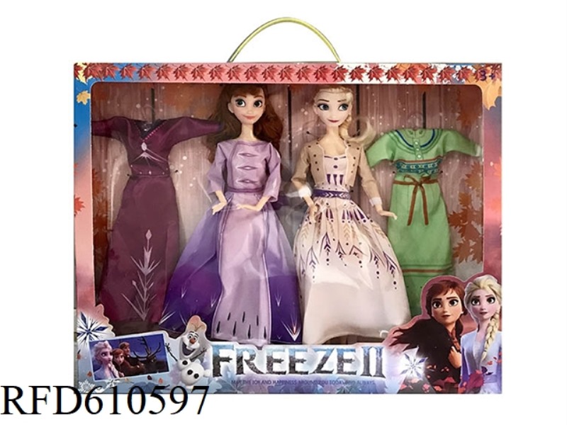 THE LATEST FOURTH-GENERATION 11-INCH 12-JOINT REAL FROZEN ANNA AND AISHA DOUBLE BELT CLOTHING.