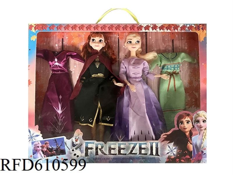 THE LATEST FOURTH-GENERATION 11-INCH 12-JOINT REAL FROZEN ANNA AND AISHA DOUBLE BELT CLOTHING.